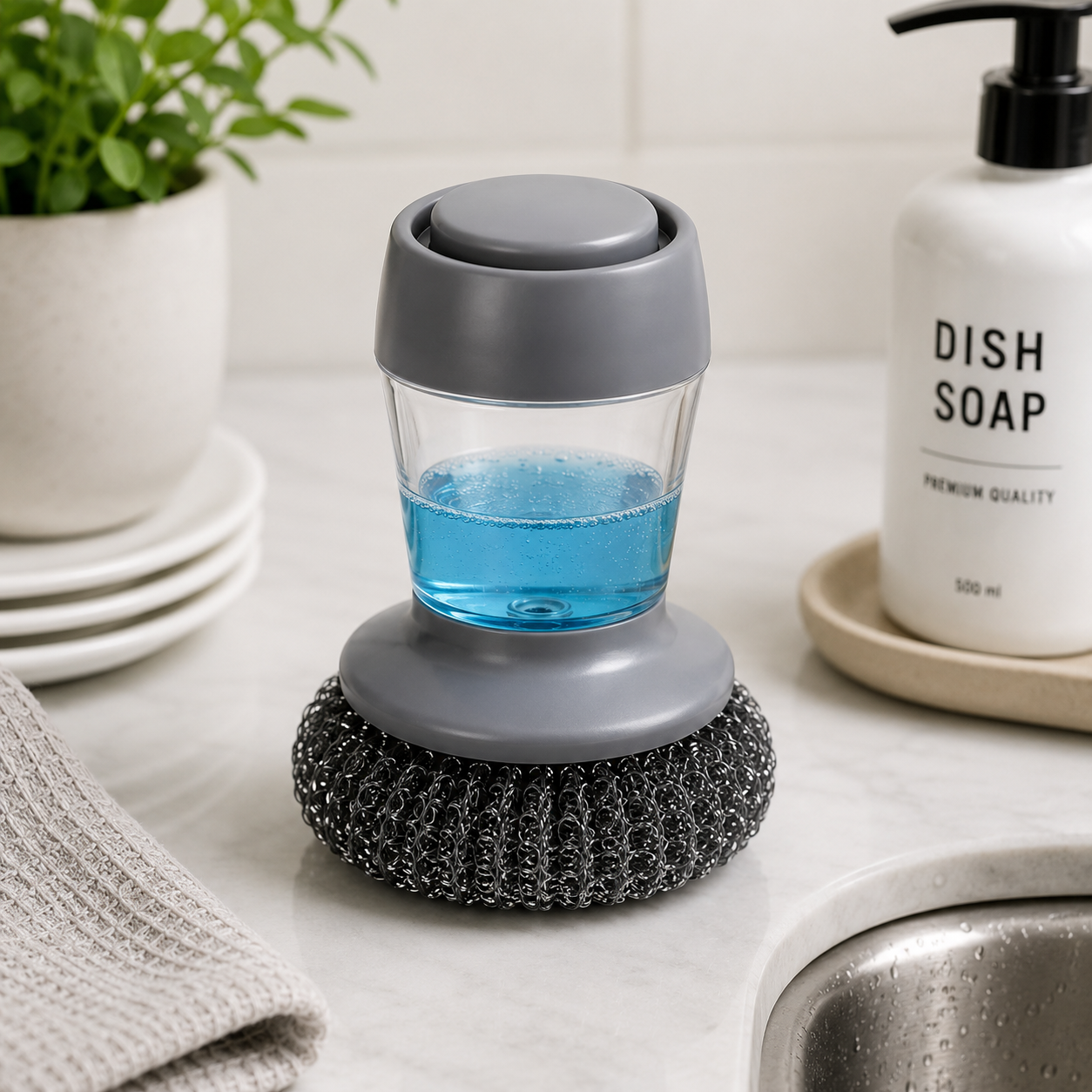 Soap Dispensing Dish Brush